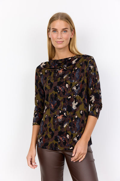 SC-MARICA AOP 342 Blouse Donkergroen