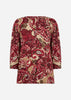 SC-FELICITY AOP 517 Blouse Donkerrood