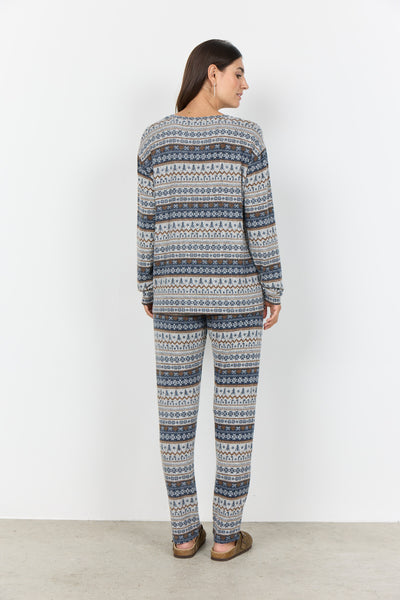 SC-BIARA AOP SET 149 Pyjama Donkerblauw