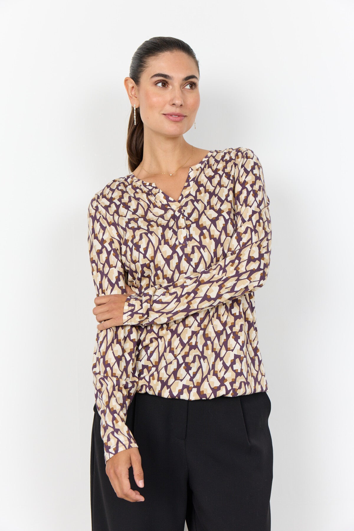 SC-FELICITY AOP 527 Blouse Paars