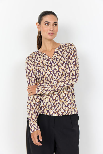 SC-FELICITY AOP 527 Blouse Paars