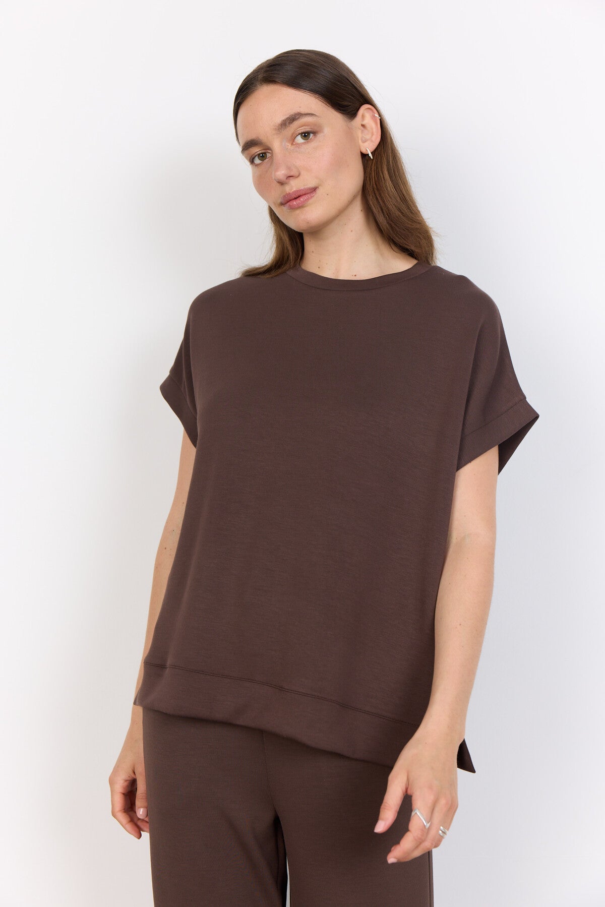 SC-BANU 245 Blouse Donkerbruin