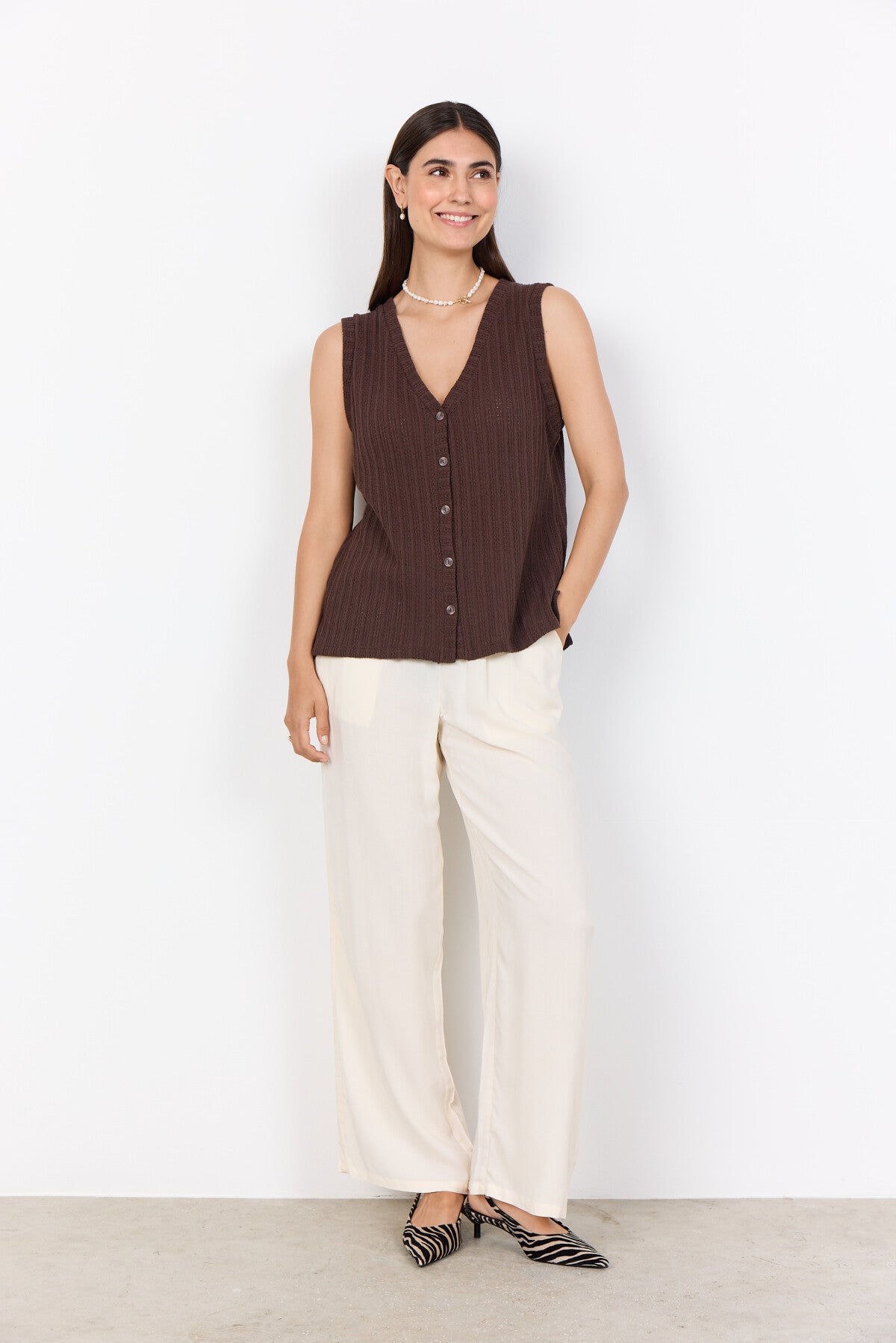 SC-SHONAS 1 Gilet Donkerbruin