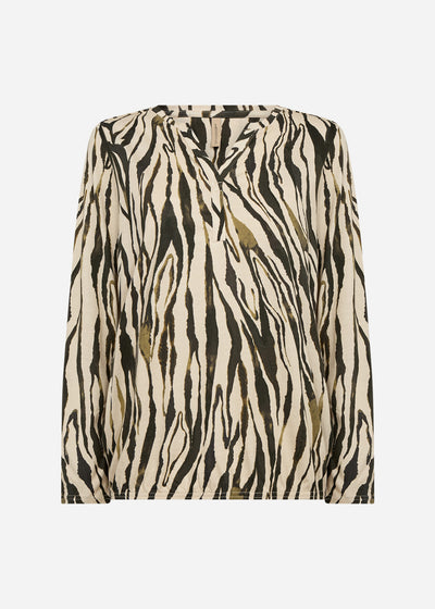 SC-FELICITY AOP 522 Blouse Donkergroen