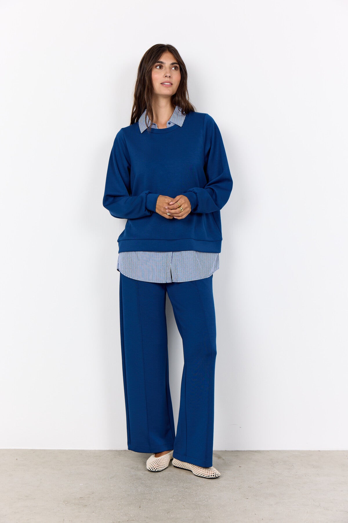SC-BANU 264 Blouse Donkerblauw