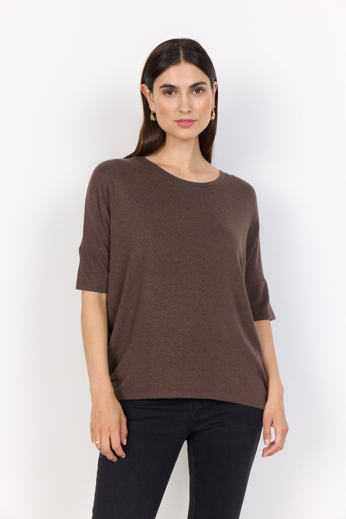 SC-BIARA 96 Blouse Donkerbruin