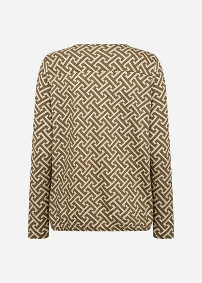SC-FELICITY AOP 520 Blouse Donkergroen