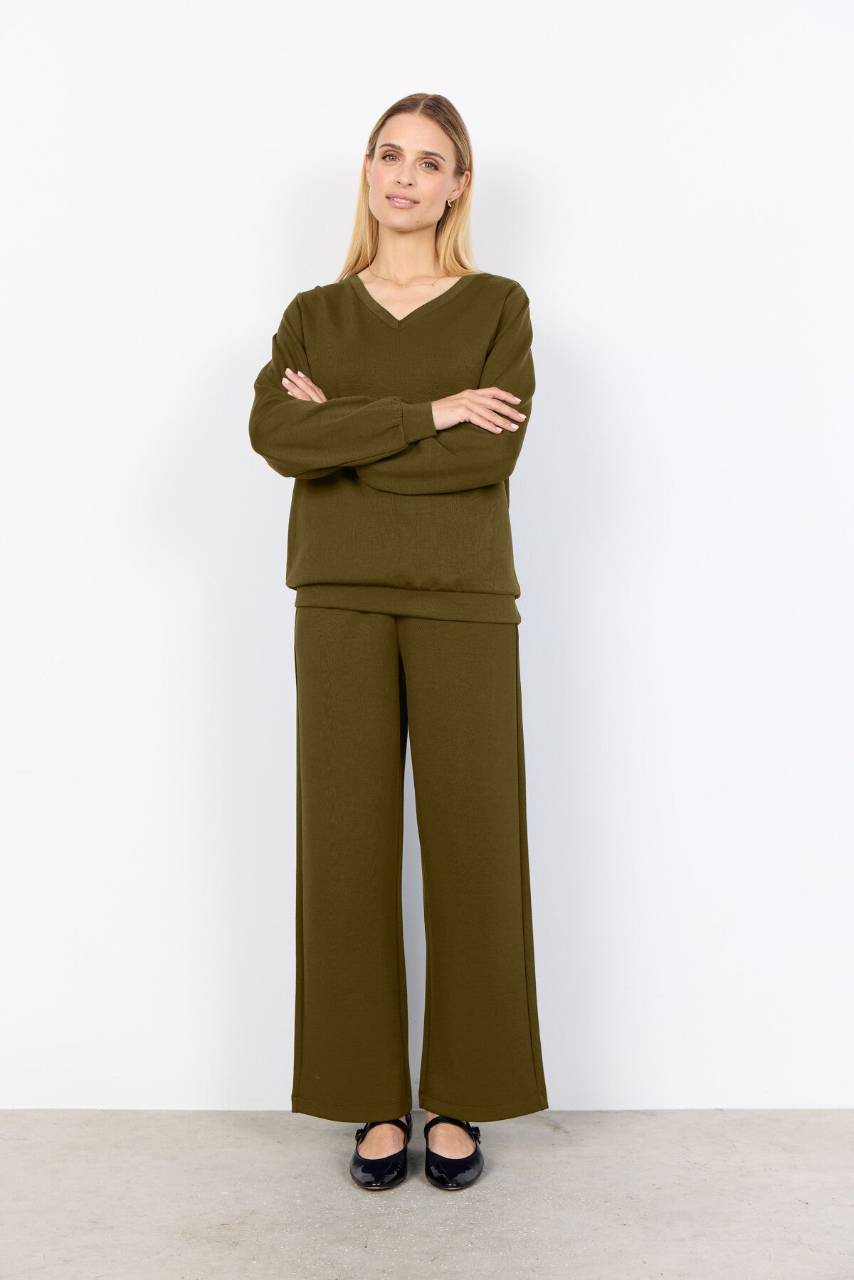 SC-BANU 194 Blouse Donkergroen