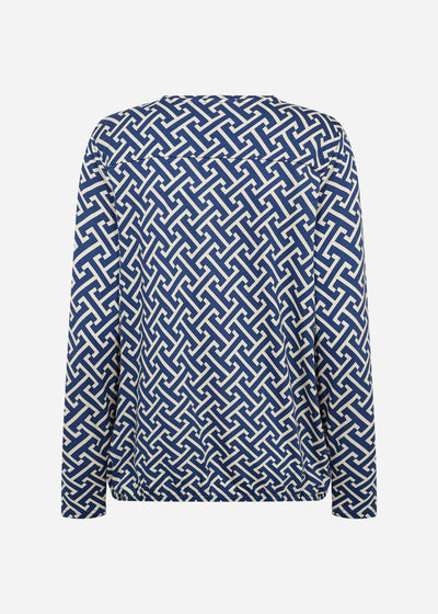 SC-FELICITY AOP 520 Blouse Donkerblauw