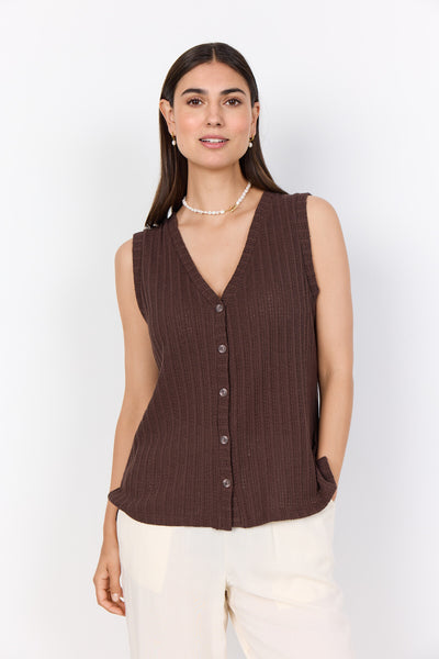 SC-SHONAS 1 Gilet Donkerbruin