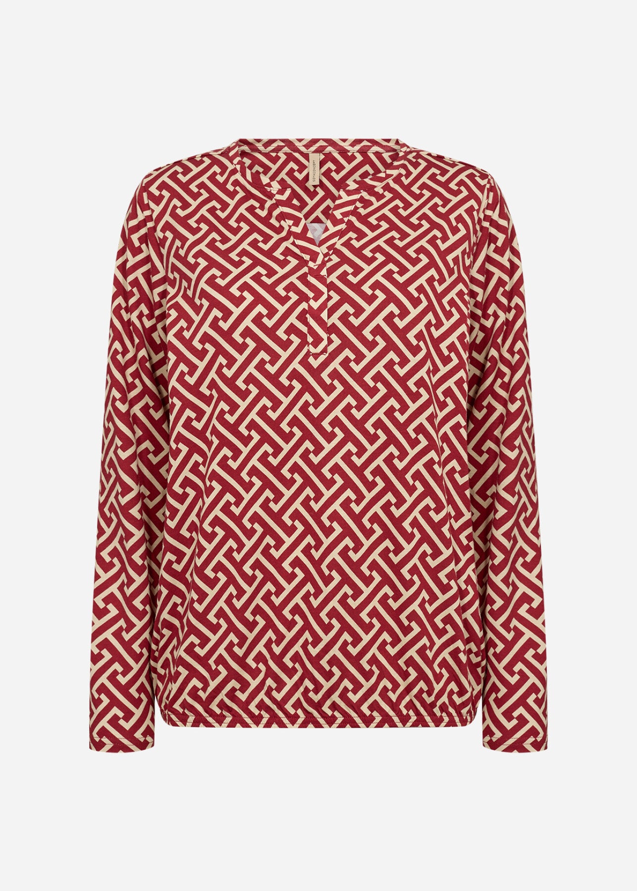 SC-FELICITY AOP 520 Blouse Donkerrood