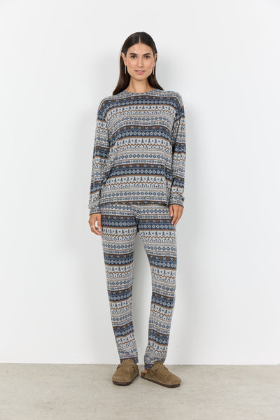 SC-BIARA AOP SET 149 Pyjama Donkerblauw