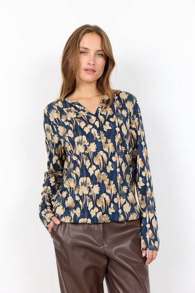 SC-FELICITY AOP 525 Blouse Donkerblauw