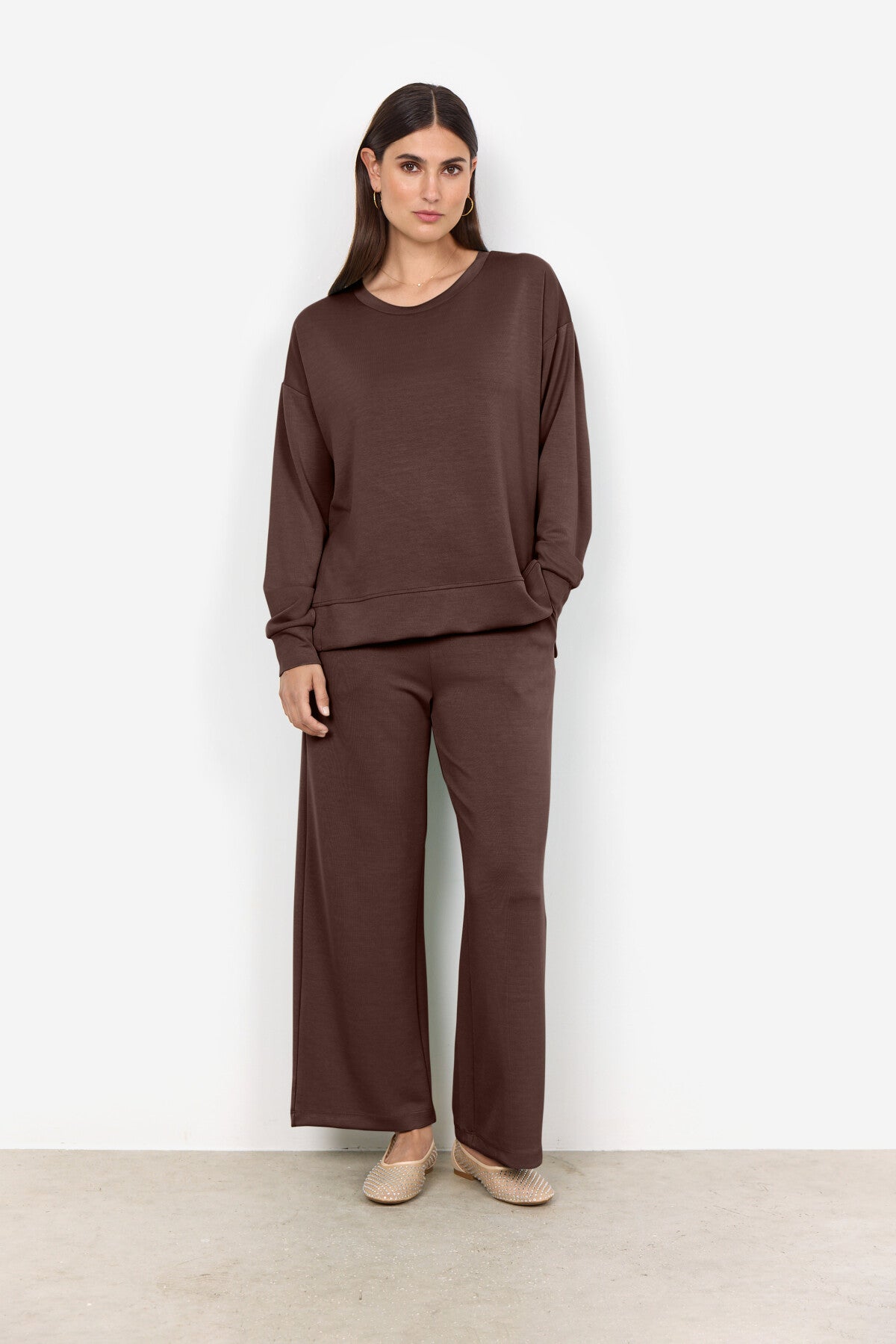 SC-BANU 164 Sweatshirt Donkerbruin