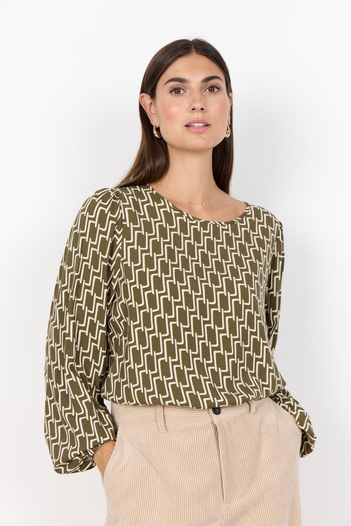 SC-VARLA 1 Blouse Donkergroen