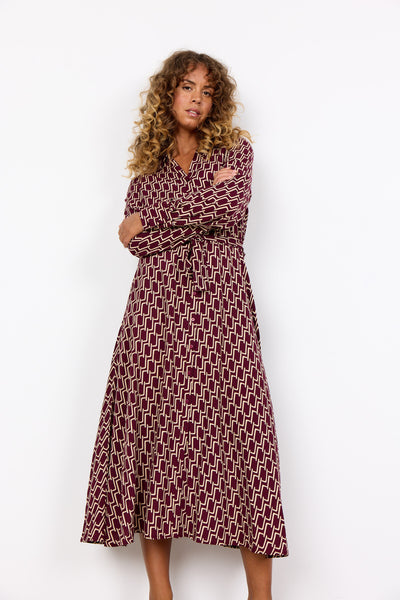 SC-VARLA 3 Jurk Bordeaux