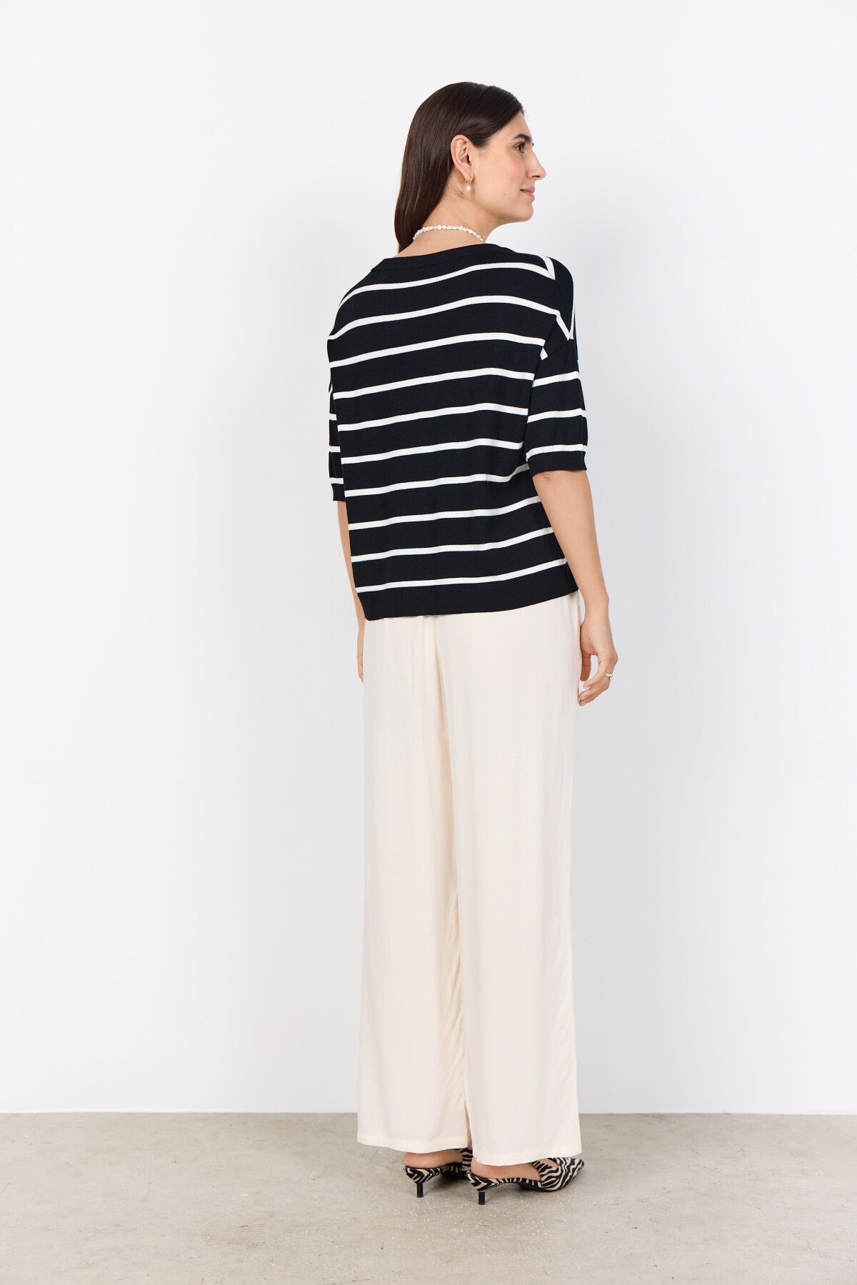 SC-DOLLIE STRIPE 794 Trui Zwart