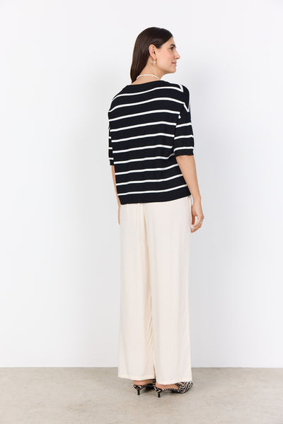 SC-DOLLIE STRIPE 794 Trui Zwart