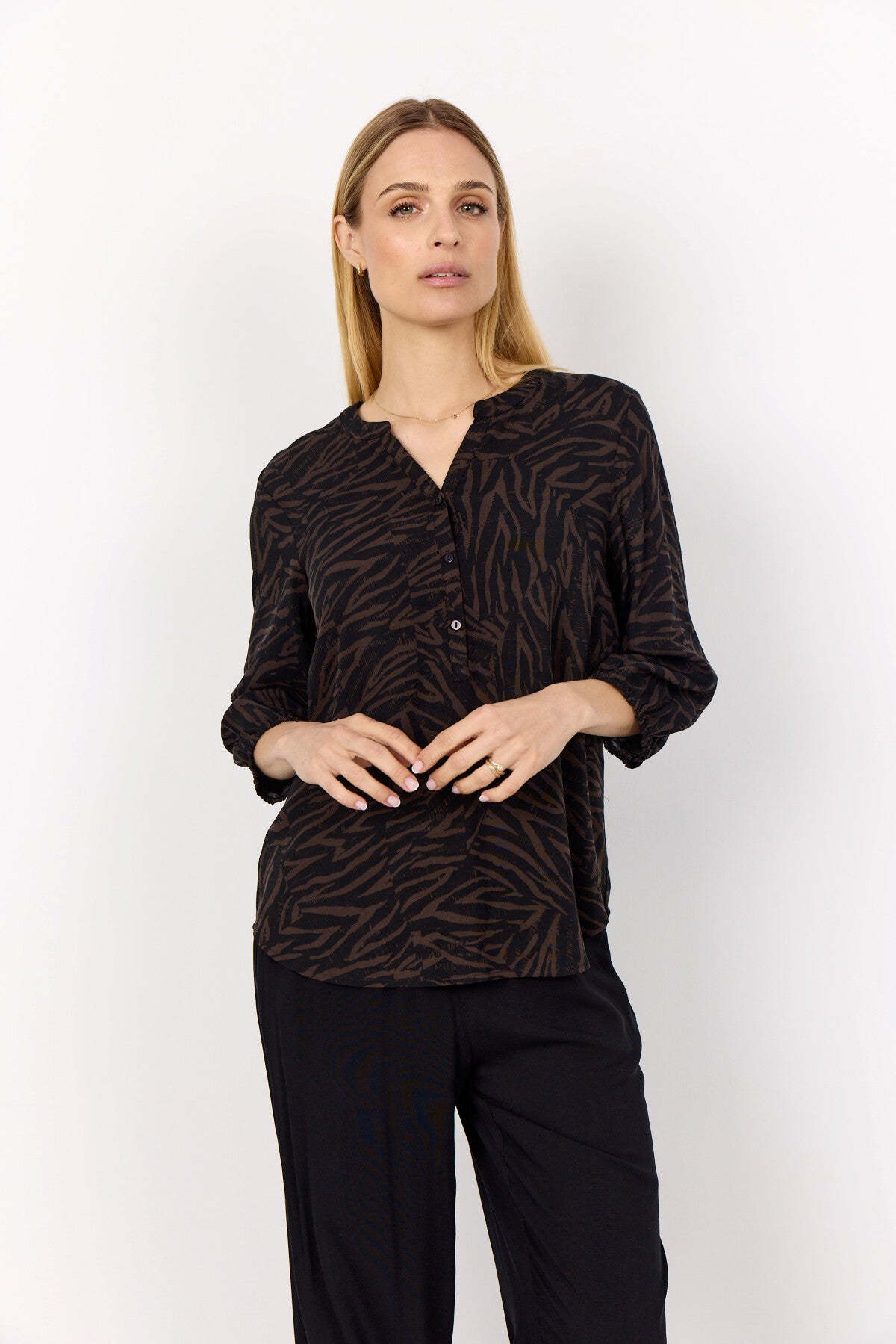 SC-SADE 2 Blouse Donkerbruin