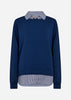 SC-BANU 264 Blouse Donkerblauw