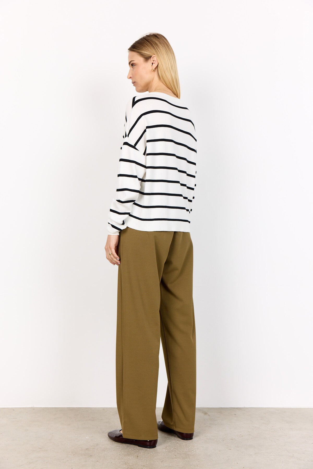 SC-DOLLIE STRIPE 795 Vest Gebroken wit