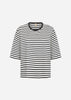 SC-RINA STRIPE 23 T-shirt Zwart