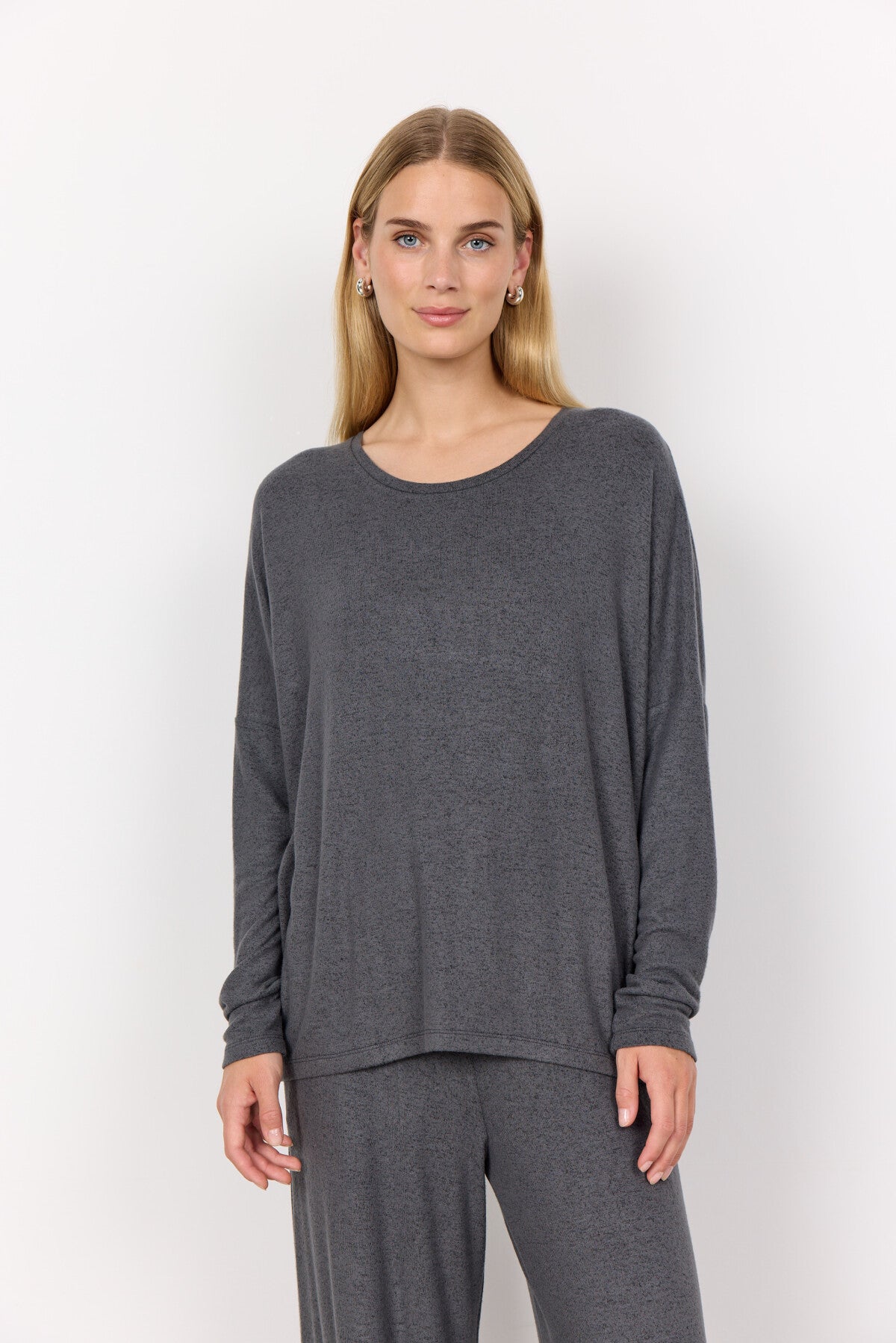 SC-BIARA 1 Blouse Donkergrijs