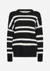 SC-DOLLIE STRIPE 819 Trui Zwart