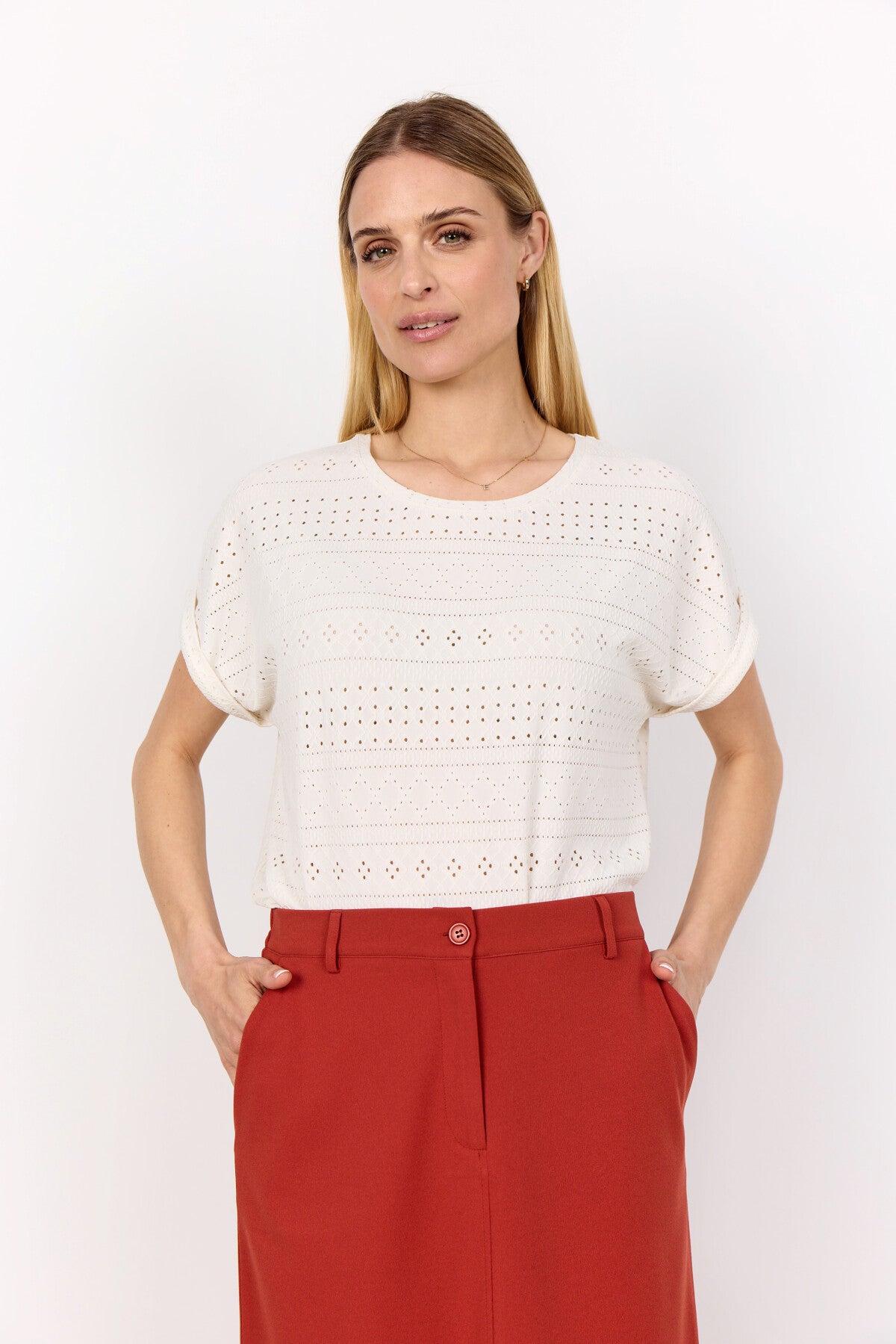 SC-SATINE 2 T-shirt Gebroken wit