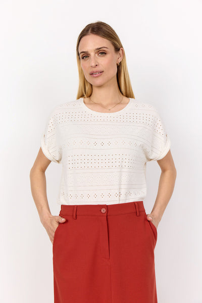 SC-SATINE 2 T-shirt Gebroken wit