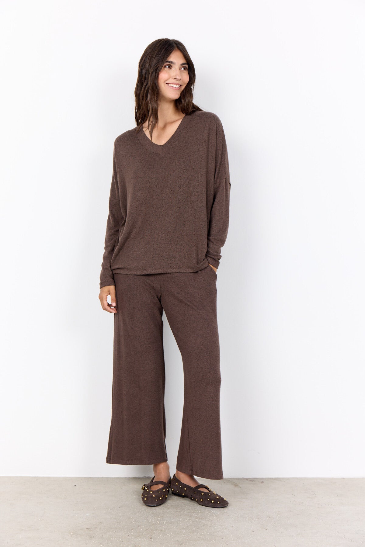 SC-BIARA 90 Blouse Donkerbruin