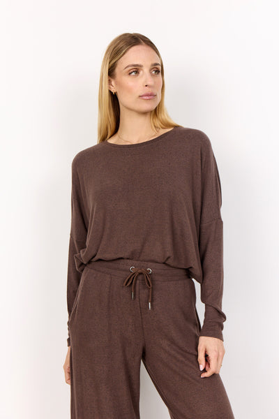 SC-BIARA 1 Blouse Donkerbruin