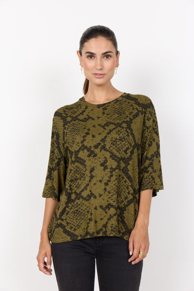 SC-BIARA AOP 144 T-shirt Donkergroen