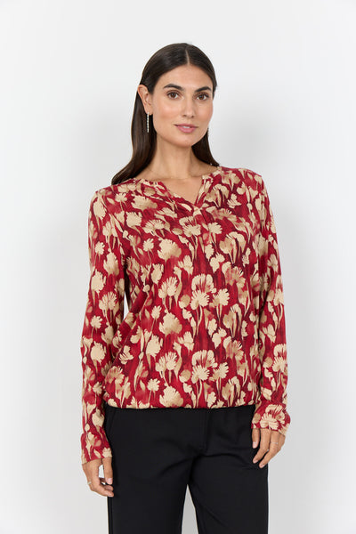 SC-FELICITY AOP 525 Blouse Rood