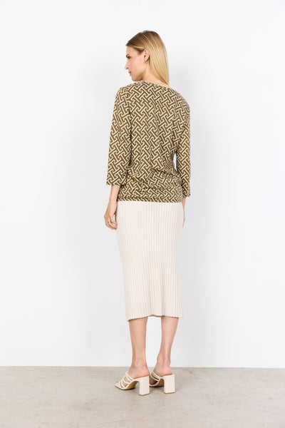 SC-FELICITY AOP 519 Blouse Donkergroen