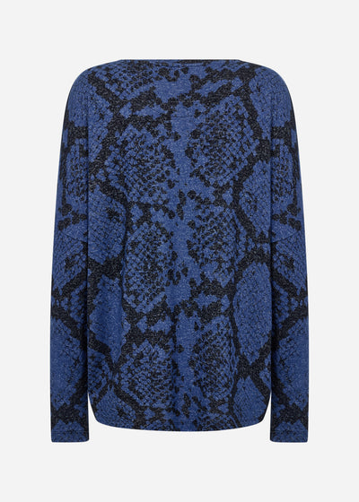 SC-BIARA AOP 145 Blouse Donkerblauw