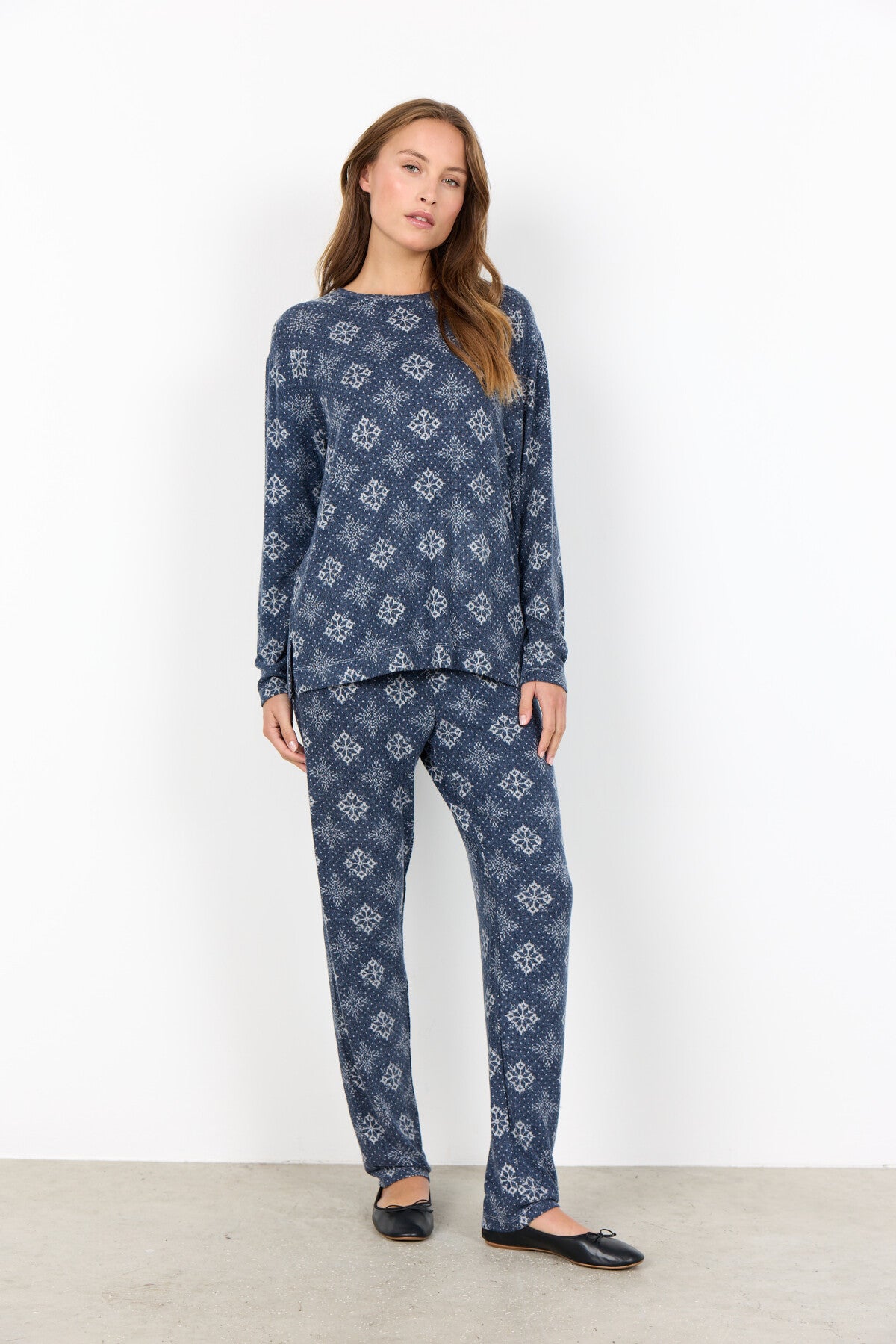 SC-BIARA AOP SET 150 Pyjama Donkerblauw