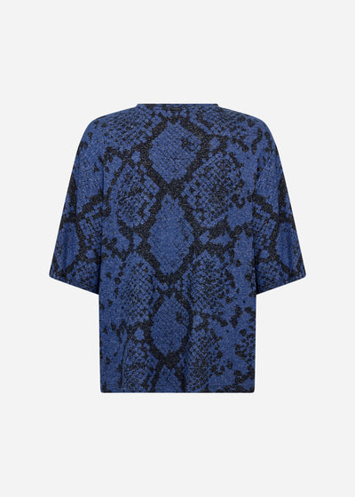 SC-BIARA AOP 144 T-shirt Donkerblauw